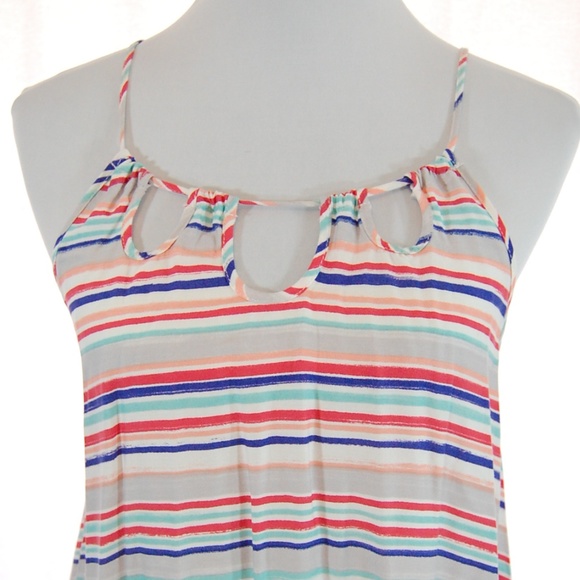 Striped Keyhole Flowy Tank Top (NWT) - Picture 6 of 7